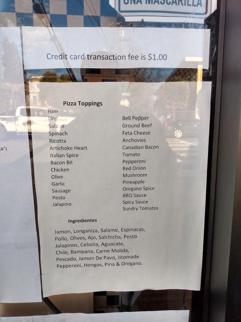 Pizza City Menu